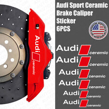Audi Ceramic Sport Car Wheels Brake Caliper Sticker Decal Logo Decoration White picture