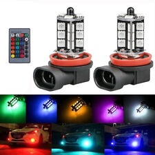 2x RGB H11 H9 H8 5050 27SMD Car Headlight Fog Light LED Bulb Lamp Remote Control picture