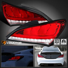 Red Fits 2010-2016 Hyundai Genesis Coupe 2Dr LED Tail Lights Sequential Signal picture