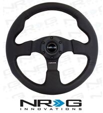 NRG Steering Wheel Race Leather with BLACK STITCH 320mm Type-R Style RST-012R picture