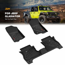 3W Premium Floor Mats for Jeep Gladiator 2020-2024 Heavy Duty All-Weather Liner picture