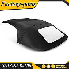 Black Convertible Soft Top with Plastic Window for Chrysler Sebring 1996-2006 picture