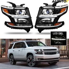 For 2015-2020 Chevy LED Projector Suburban Black Tahoe Headlights Left Right picture