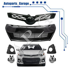 For 2014-2016 Toyota Corolla S Front Bumper Upper Lower Grille Fog Lights Set picture