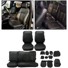 For 2017-22 Ford F250 Super Duty XLT Crew Cab Full Seat Cover Replacement Black picture