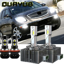 For Buick Enclave 2008-2012 Front LED Headlight High/Low Beam Fog Light Bulbs 4X picture