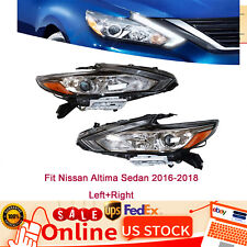 L & R Pair of Halogen with LED Headlight Fit Nissan Altima Sedan 2016-2017 2018 picture