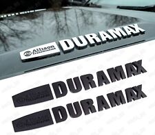 2x Matte Black  Allison Transmission Duramax Hood Emblem Badge Trucks picture
