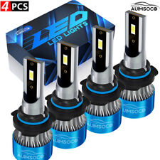 9006+9005 LED Headlights Kit Combo Bulbs 6500K High Low BEAM Super White Bright picture