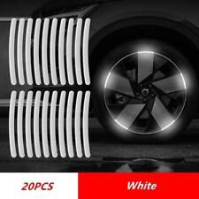 20 white reflective car wheel decal tire rim strip light up sticker accessories picture