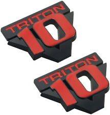 2pcs V10 Triton Emblems, Decals Stickers Badge for F Series Trucks (Black Red) picture