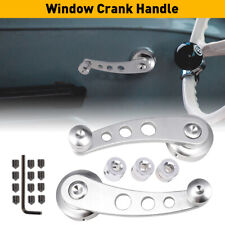 2X Silver Winder Car Manual Window Crank Door Handle Aluminum For Most Vehicles picture