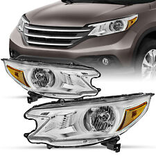 For 2012 2013 2014 Honda CR-V 4Dr Chrome Headlights Amber Corner Headlamps L+R picture