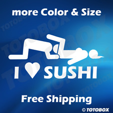 I Love Sushi Decal Sticker Auto Car Window Body Door Decals picture
