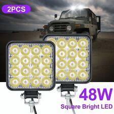 2pcs 48W LED Work Light Truck OffRoad Tractor Flood Lights 12V-24V Square picture