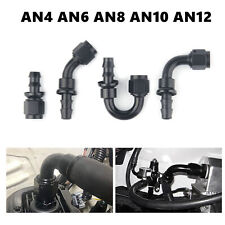 AN4 AN6 AN8 AN10 AN12 Push-on Lock Hose End Fitting Barb For NBR Oil Fuel Line picture