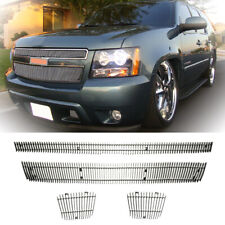 Chrome Vertical Billet Grille Combo For Chevy Tahoe/Suburban/Avalanche 2007-2014 picture