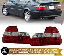 DEPO OE Euro Red/Clear 4PCS Rear Tail Lights For 02-05 BMW E46 3 Series 4D Sedan picture