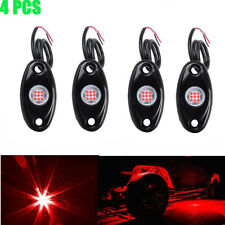 Red 4 Pods LED Rock Lights For JEEP Offroad Car Truck ATV Boat Underbody Light picture