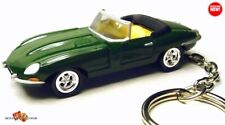 RARE KEY CHAIN RACING GREEN JAGUAR E-TYPE CONVERTIBLE NEW CUSTOM LIMITED EDITION picture