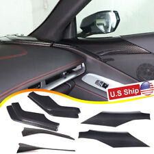 6PCS Carbon Fiber Pattern Interior Door Panel Cover Set For Corvette C8 2020-23 picture