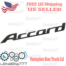 Rear Nameplate ACCORD Gloss Black Badge Sport Emblem for Trunk Lid Honda Accord picture