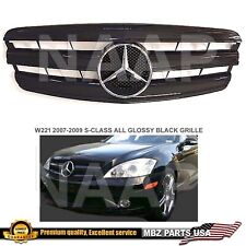 S63 AMG Grille S-Class all black Gloss Star Emblem S550 S350 W221 2007 2008 2009 picture