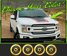 2 Color Hood Blackout Racing Stripes Decal Kit Fits - 2015-2020  Ford F150 F-150 picture