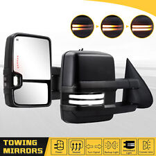 Tow Mirrors Smoked Switchback Heated for 2003-2007 Chevy Silverado GMC Sierra picture