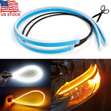 2x60cm DRL LED Headlight Strip Light Daytime Running Sequential Turn Signal Lamp picture