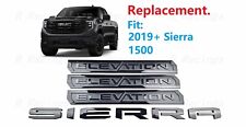 4PCS Gloss black Door Rear Elevation Sierra Emblems Badge 2019-2023 Sierra 1500 picture