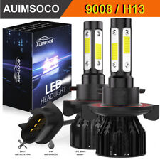 Pair H13 9008 LED Headlights Bulbs Kit LOW or HIGH Beam 6500K Super Bright White picture
