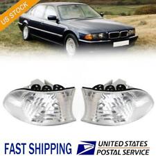Corner Lights Parking Lamps Pair For BMW 7-Series E38 1999-2001 White T07 picture