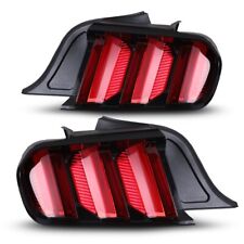 LED Tail Lights For 2015-2022 Ford Mustang Euro Style Sequential Signal Red Lens picture