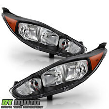 2014-2018  Ford Fiesta Black Headlights Headlamps Replacement 14-18 Left+Right picture