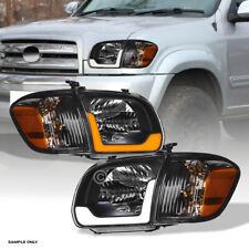 Switchback Sequential For 2005-2006 Tundra Crew Blk Headlights+Corner w/LED Tube picture