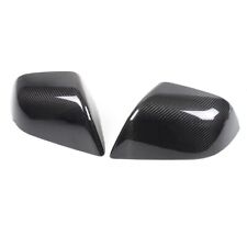 Real Glossy Carbon Fiber Rear View Mirror Cover Cap Fit Tesla Model Y 2020 2022  picture