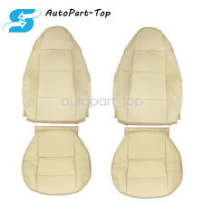 Fits BMW Z3 1996 1997 1998-2002 Full Surround 2 Front Leather Seat Covers Beige picture