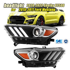Headlights 2015-2017 Ford Mustang HID Xenon LED Headlamp 2020-2022 Shelby GT500 picture