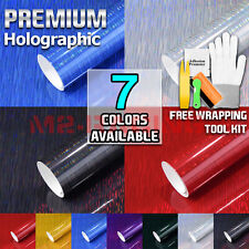 Holographic Brushed Aluminum Rainbow Car Vinyl Wrap Sticker Sheet Decal Film DIY picture