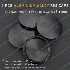 4 x 65 mm Black Aluminum Alloy Wheel Center Hub Rim Caps for RAYS VOLK TE37 ZE40 picture