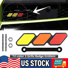 Tri-Color Grille Badge Emblems Insert Trim For Toyota Tacoma 4Runner Tundra RAV4 picture