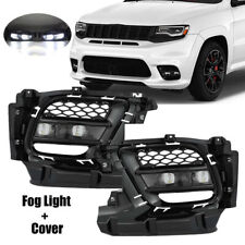 4PCS LED Fog Light Lamps W/ Covers Bezel For Jeep Grand Cherokee 2017-2022 LH&RH picture
