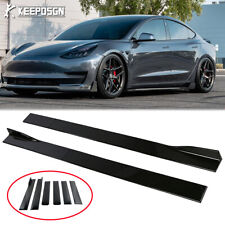 78.7'' Gloss Side Skirts Extension Rocker Panel Lips For Tesla Model 3 S X Y picture