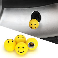4PCS Yellow Smiley Ball Car Truck Bike Wheel Tyre Tire Air Valve Stem Cover Caps picture