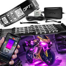 Motorcycle RGB LED Light Kit Bluetooth App Neon Under Glow Lights OPT7 AURA PRO picture