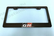 1x GR Gazoo Racing 3D Emblem Real 3K TwillWeave CARBON FIBER License Plate Frame picture