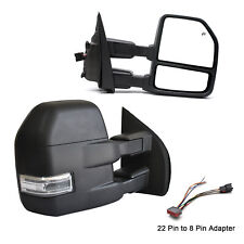 Pair Towing Mirrors For 2015-2020 Ford F-150 Pickup Power Heated Signal Sensor picture