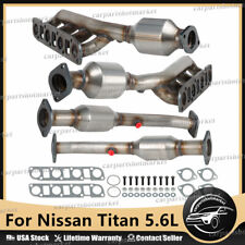 4Pcs For Nissan Titan 2005/06/07-2014 5.6 Manifold Exhaust Catalyts Converters picture