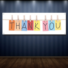 THANK YOU 1' X 3' Banner, 13oz Vinyl -  Party Present Home GIFT picture